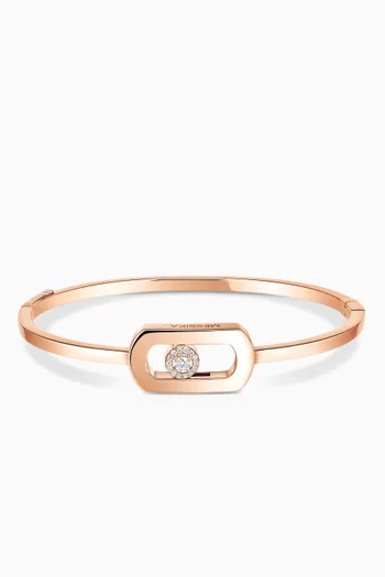 سوار سو موف مرصع بالماس ذهب وردي عيار 18