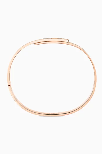 سوار موف نوا سيزيل مرصع بالماس ذهب وردي عيار 18