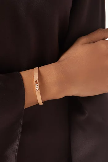 سوار موف نوا سيزيل مرصع بالماس ذهب وردي عيار 18