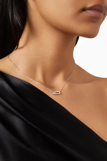 Move Uno Diamond Necklace in 18kt White Gold