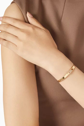 Move Noa Small Diamond Bangle Bracelet in 18kt Yellow Gold