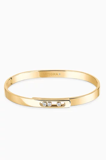 Move Noa Small Diamond Bangle Bracelet in 18kt Yellow Gold