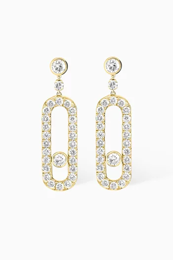 Move Uno Diamond Stud Earrings in 18kt Yellow Gold