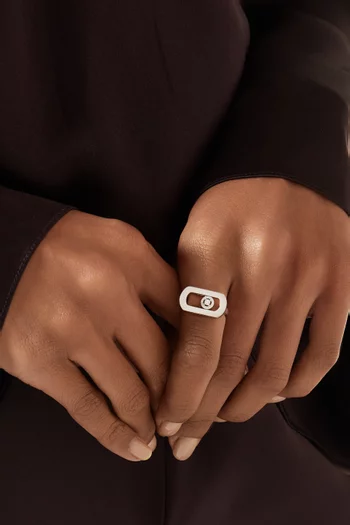 So Move Diamond Ring in 18kt White Gold