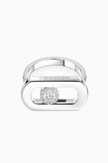 So Move Diamond Ring in 18kt White Gold