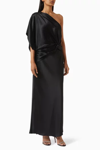 فستان نوفاليا بكتف مكشوف ستان