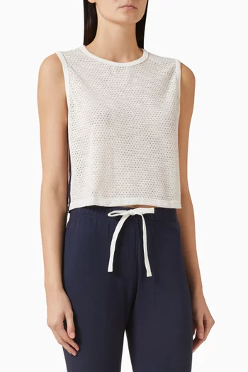 Logan Stripe Tank Top in Mesh