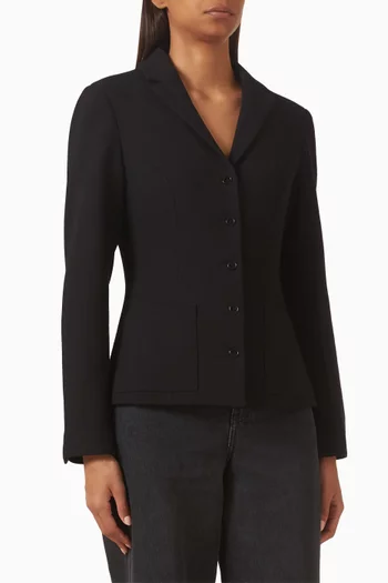 Notch-lapel Blazer in Wool