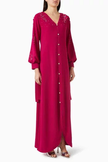 فستان مطرز بالخرز