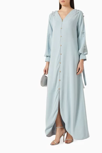 فستان مطرز بالخرز