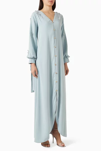 فستان مطرز بالخرز