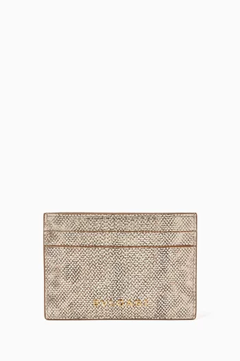 حافظة بطاقات سيربينتي فوريفر جلد أفعى الكارونغ