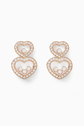 Limited Edition Happy Diamonds Icons Earrings in 18kt Rose Gold