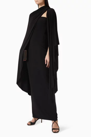 Asymmetric Shawl Wrap in Poly-lyca