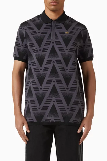 تي شيرت بنقشة قماش منسوج