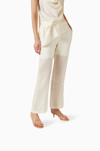 حذاء مفتوح موديا بكعب 55 مم جلد لامع