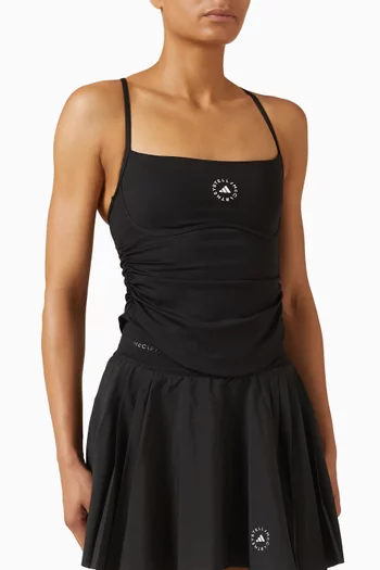 بلوزة ستوديو قصيرة بحمالات رفيعة أديداس × ستيلا مكارتني