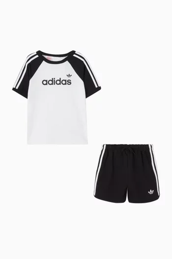 Logo T-shirt & Shorts Set in Jersey