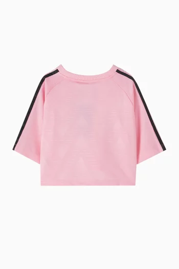 Cropped T-Shirt in Cotton Jersey