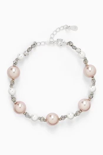 Belle Blush Pearl Bracelet in Sterling Silver