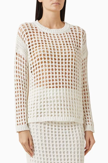 Sweater in Mesh-knit