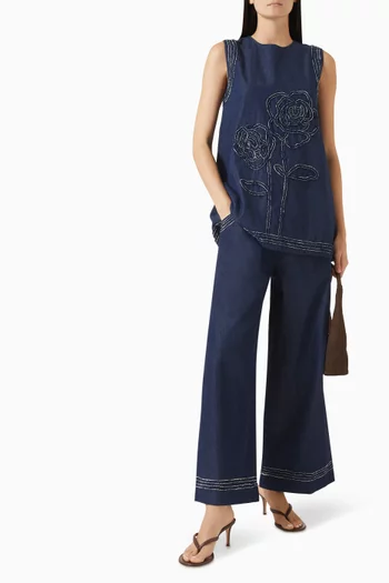 Wide-leg Jeans in Denim