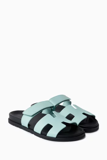 حذاء مفتوح تشيبريه جلد ايبسوم غير مستعمل، مقاس 40 بالمقاسات الأوروبية