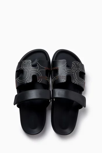 حذاء مفتوح تشيبريه جلد عجل غير مستعمل، مقاس 40 بالمقاسات الأوروبية