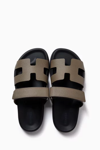 حذاء مفتوح تشيبريه جلد ايبسوم غير مستعمل، مقاس 38 بالمقاسات الأوروبية