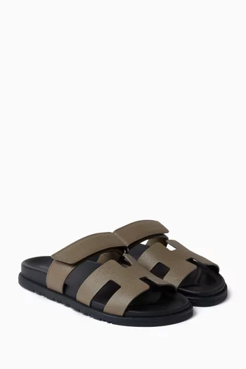 حذاء مفتوح تشيبريه جلد ايبسوم غير مستعمل، مقاس 38 بالمقاسات الأوروبية