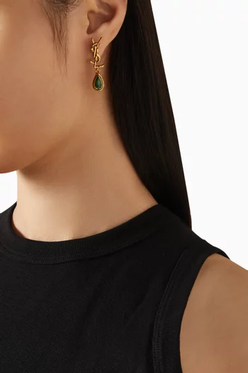 Cassandre Drop Earrings in Brass