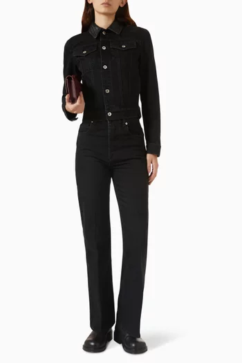 جاكيت تراكر دينم بلون باهت