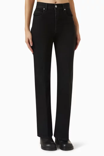 بنطال جينز بقصة واسعة دينم بلون باهت