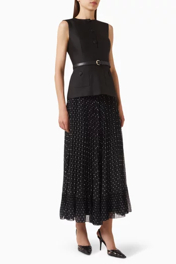 Polka-dot Dress in Taffeta