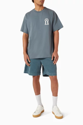 شورت رينولد قماش قطن مخملي مضلع