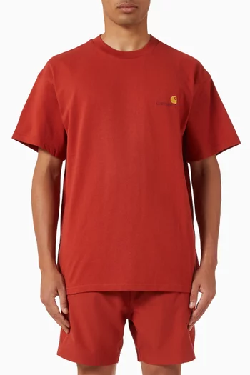 تي شيرت أمريكان بشعار الماركة قطن