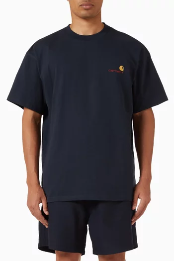 تي شيرت أمريكان بشعار الماركة قطن