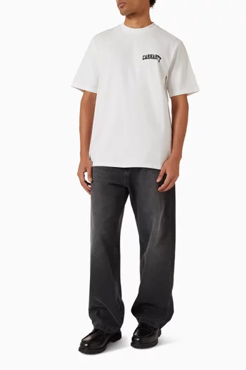 تي شيرت يونيفرسيتي سكريبت قطن