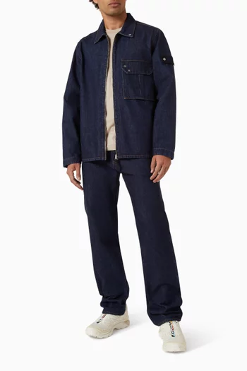 قميص بنمط جاكيت دينم داكن