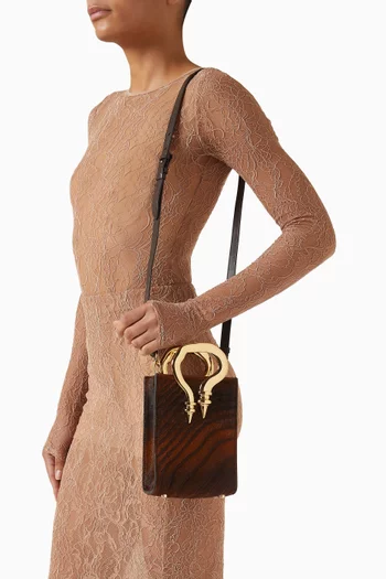 حقيبة ماليابل ميني بيد علوية شمواه جلد عجل