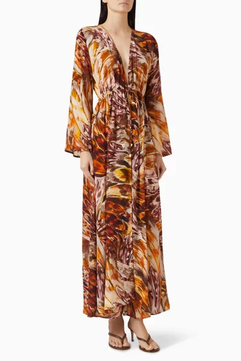 روب جانوس للارتداء فوق ملابس السباحة شيفون