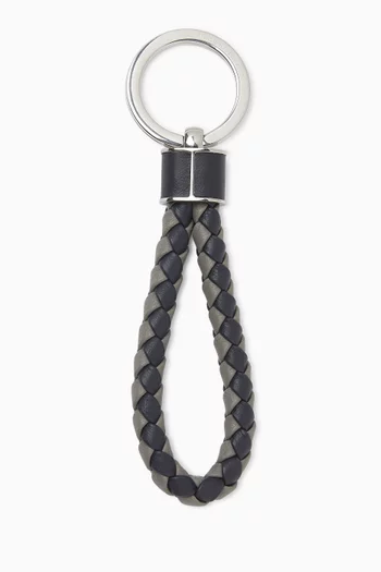 Key Ring in  Intreccio Leather