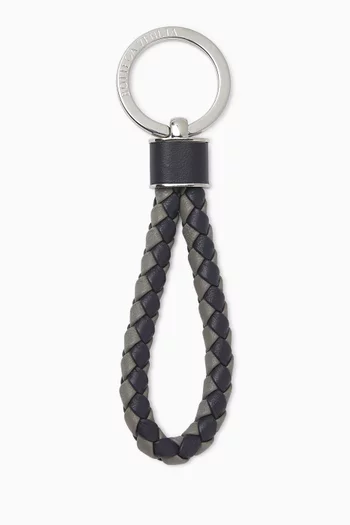 Key Ring in  Intreccio Leather
