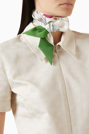 Printed Ribbon in Silk Twill