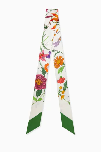 Printed Ribbon in Silk Twill