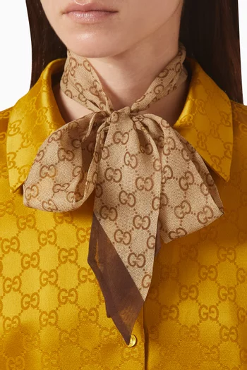 Printed Ribbon in Silk Chiffon