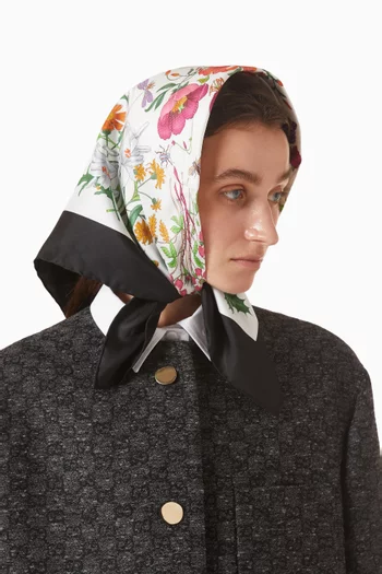 Printed Headband in Silk Twill