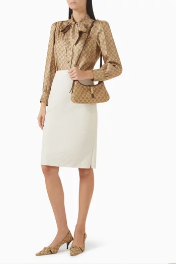 حقيبة كتف جاكي صغيرة بتصميم رفيع قنب