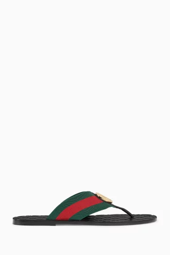 Riviera Thong Sandals in Leather