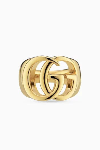 GG Marmont Cut-out Band Ring in Brass